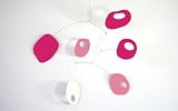 Retro Modern Baby Girl Pink Mobile - Mid-Century Art For Nursery