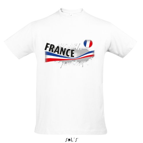 Fanshirt Herren FRANCE, Frankreich Ländershirt EM / WM Trikot S-XXL , White , XXL