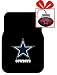 Set of 2 NFL Licensed Universal-Fit Molded Front Rubber Floor Mats and for limited time a bonus football shape air freshener - Dallas Cowboys