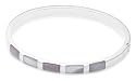 Silver Pink White Mother of Pearl Bangle