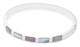 Silver Pink White Mother of Pearl Bangle