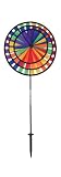 In the Breeze Rainbow Triple Wheel Garden Spinner