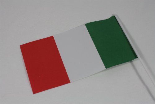 50 Stück PAPIERFAHNEN mit Stab – ITALIEN –