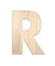 Darice 0993-R Natural Unfinished Wood Letter R, 12-Inch