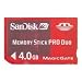 Electronics : Sandisk 4gb Memory Stick Pro Duo Gaming Card in retail packaging