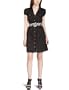 A. Byer  Junior's Animal Magnetism Belted Shirt Dress,Black,Large