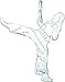 Sterling Silver Karate Girl Charm title=