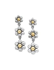 Metal Fashion 14K White Gold/Yellow Gold Two Tone Metal Fashion Earring