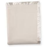 American Baby Company Fleece Blanket with Satin Trim, Ecru by American Baby Company