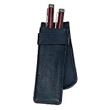 Royce Leather Double Pen Case (Black)
