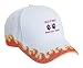 ENGLISH TOY SPANIEL WOMAN'S BEST FRIEND Adult White Hat with Red Flames FIRE