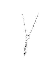 Sterling Silver Three Dimensional Small Woodwind Flute Instrument Necklace