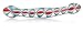 Don Wand Double Head Glass Pleasure Wand, Jade/White/Red Helix