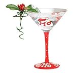 Set Of 4 Decorative Christmas/Holiday Martini Glasses Beautiful Barware