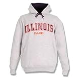 Illinois Fighting Illini Youth Tackle Twill & Sleeve Logo Hooded Sweatshirt