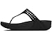 FitFlop Women's Carmel Toe-Post Suede Sandals Dress, Black, 9 M US