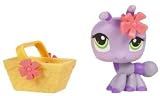Littlest Pet Shop Special Edition Bobble Head Pet Figure #1308 - Lavender Ant with Picnic Basket, Flower and Blanket