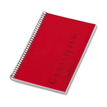 6 Pack Notebook w/Red Cover, Narrow Rule, 5-1/2 x 8-1/2, White, 100 Sheets/Pad by TOPS (Catalog Category: Paper, Envelopes & Mailers / Notebooks)