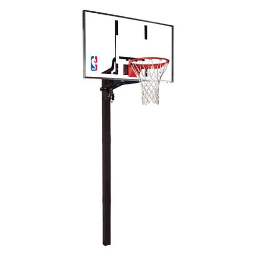 Spalding H-Frame Steel Inground Basketball System - 54 Inch Glass Backboard