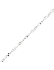 Sterling Silver 3.50mm Singapore Chain - 16 Inch