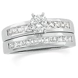 Platinum Diamond Wedding Set Semimount - 0.87 Ct.