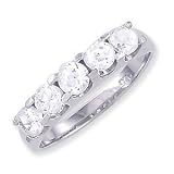 CZ Silver Bridal Ring - size 5
