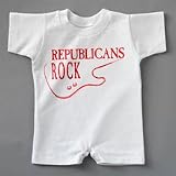 Personalized Democrats-Republicans Rock White T-romper