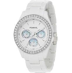 Fossil Women's ES1967 Stella Day/Date Display Quartz White Dial Watch