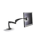 3M Products - 3M - Desk-Mount Arm for Monitor, 18 x 14 x 5, Black - Sold As 1 Each - Adjusts up, down, forward and backward. - Swivels 180&deg;. - Portrait or landscape orientation. - Mounts on surfaces up to 1-7/8" thick. - Accommodates flat panel LCD monitor, notebook computer, tablet PC, LCD TV and any VESA-D display.