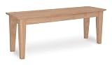International Concepts BE-47S Shaker Style Bench, Unfinished