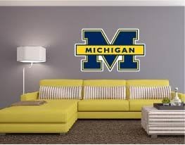 Michigan Wolverines NCAA Vinyl Sticker 15"x 25" Decal Wall Removable