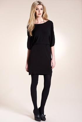 Limited Collection Boat Neck Plain Drape Dress