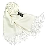 Basile Fringed Solid Wool And Cashmere Pashmina Shawl White