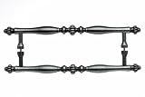 Top Knobs M815-18 Pair  Somerset Melon Back to Back Door Pull Pewter