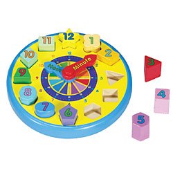 Melissa and Doug Wooden Shape Sorting Clock