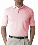 High Quality Anvil Adult Cotton Deluxe Short Sleeve Pique Polo - Antique Pink