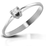 Forzieri 18K White Gold & Diamond Solitaire Ring