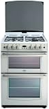 60cm Gas Double Oven Cooker White g774wh