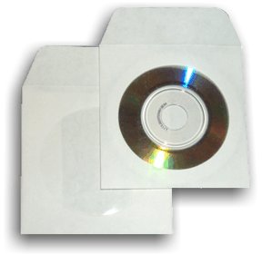 Electronics: 3 Inch Mini Paper CD/DVD Sleeves with Window 300 Pak