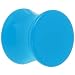 00 Gauge Aqua Blue Acrylic Saddle Plug