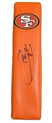 Super Bowl XLVII Bound! Donte Whitner Autographed San Francisco 49ers Logo Football End Zone Pylon, Proof Photo