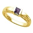 14K Yellow Gold Genuine Alexandrite Ring