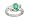0.86 Ct Platinum Oval Emerald and Diamond Ring