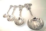 Wine GRAPES ivy MEASURING SPOONS set 4 EMBOSSED