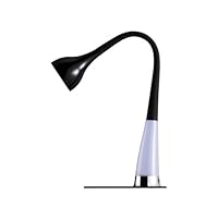 PRISM TL-S100BK Design MR16 LED Desk Lamp with LED Mood Light and USB port, Black