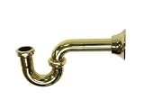 Elements of Design CC2182 Faucetier Decor 8-Inch P-Trap, Polished Brass