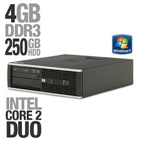 HP Compaq 6000 Pro - SFF - 1 x Core 2 Duo E8500 / 3.16 GHz - RAM 4 GB - HDD 1 x 250 GB - DVD?RW (?R DL) / DVD-RAM - GMA X4500 - Gigabit Ethernet - Windows 7 Pro 64-bit - Monitor : none - Smart Buy - Microsoft Office Ready