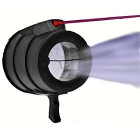 Black AirZooka Air Blaster Gun W Red Laser Sight Attachment