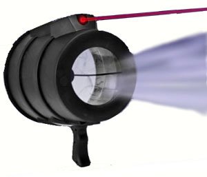 Black AirZooka Air Blaster Gun W Red Laser Sight Attachment