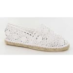 Crochet Cut Out Espadrille White - Femme